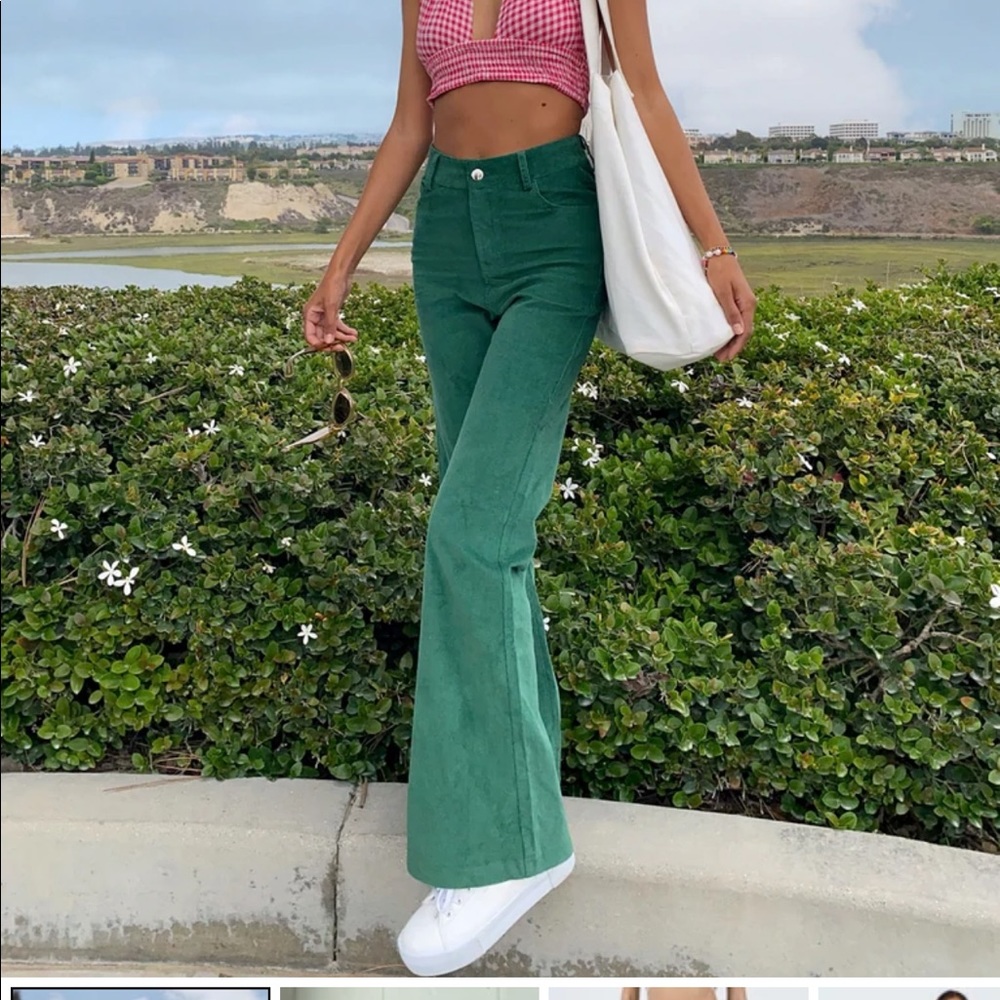 Princess Polly Nadia pants green